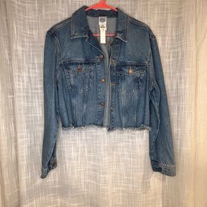 VICTORIA SECRET PINK MID JEAN JACKET DENIM WASH